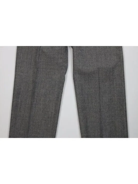 Vintage 70s Christian Dior Mens 34x34 Heavy Wool Knit Wide Leg Chino Pants Plaid - Picture 3 of 15